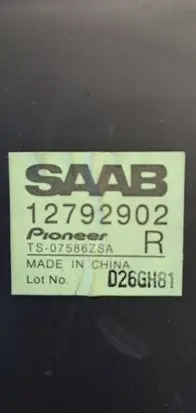 Saab 9-5 Parcel shelf speaker TTM1749