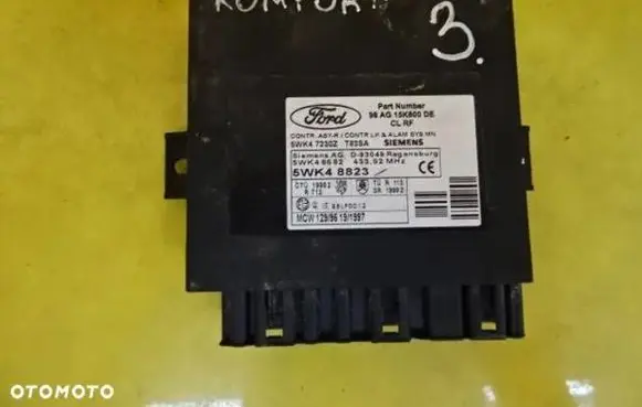 Ford Focus Comfort/convenience module 98AG15K600DE 5WK48823