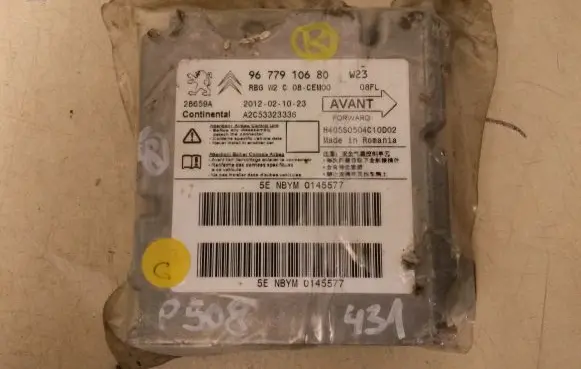 Peugeot 508 Airbag control unit/module 9677910680 A2C53323336