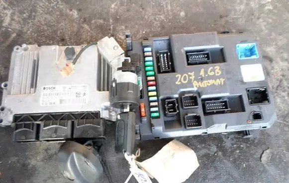 Peugeot 207 Engine ECU kit and lock set 9666235880