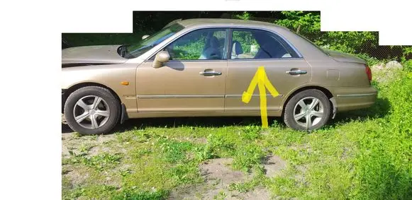 Hyundai XG Rear door window glass