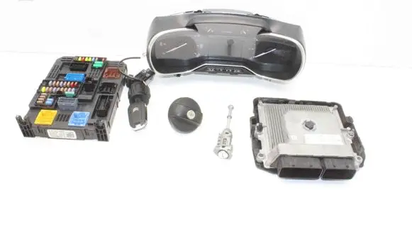 Citroen C3 Engine ECU kit and lock set 9663123380 9809821077