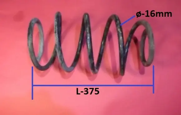 Volkswagen Sharan Front coil spring 7M3411105AB 7M3411105