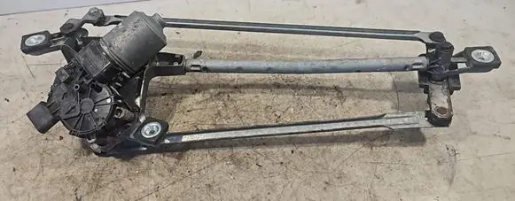 Front wiper linkage and motor