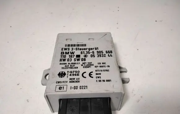 BMW 5 E39 Immobilizer control unit/module 61356905668 05393244