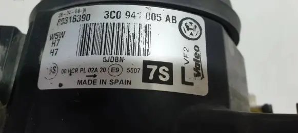 Volkswagen PASSAT B6 Headlight/headlamp 3C0941005AB 80316390