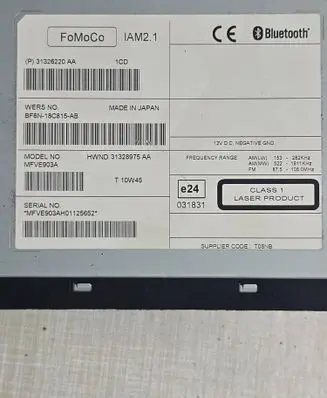 Volvo V60 Bluetooth control unit module 31326220A 31328975AA BF6N18C815AB