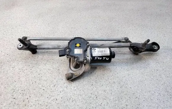 Front wiper linkage and motor