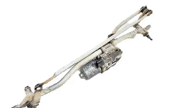 Front wiper linkage and motor
