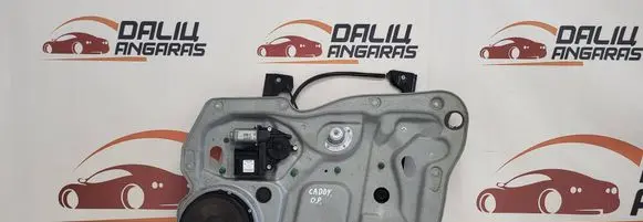 Volkswagen Caddy Front door window regulator with motor 1T0837756 117106J
