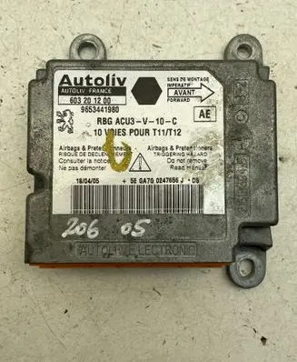 Peugeot 206 Airbag control unit/module 603201200 9653441980