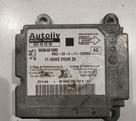 Peugeot 607 Airbag control unit/module 603482000 9656481880