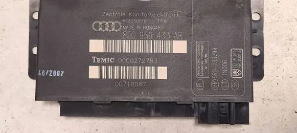Audi A4 S4 B6 8E 8H Comfort/convenience module 8E0959433AR 00710087 00002727B3