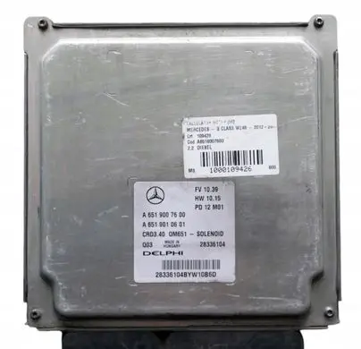Mercedes-Benz B W246 W242 Engine control unit/module A6519007600 A6519010601