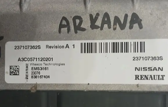 Renault Captur Engine control unit/module ECU 237107362S