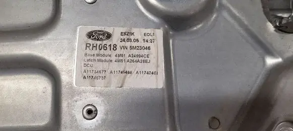 Ford Focus Rear door manual window regulator 4M51A24994CE