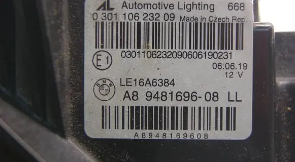 BMW 3 G20 G21 Headlights/headlamps set 030110623209 LE16A6384 9481696