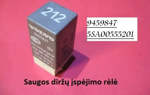 Volvo 850 Seat belt warning relay 9459847 5SA00555201
