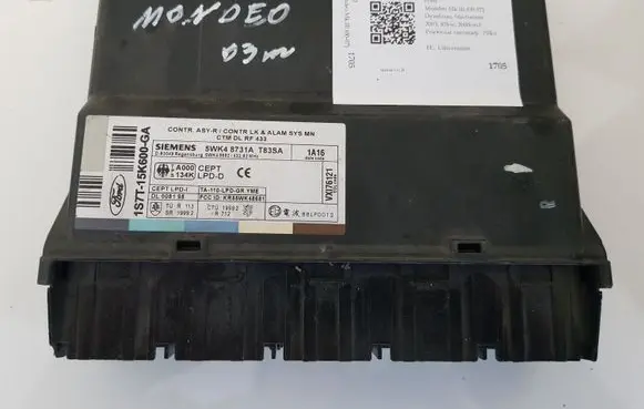 Ford Mondeo Mk III Comfort/convenience module 5WK48731A 1S7T15K600GA