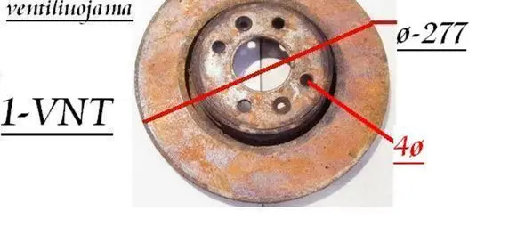 Renault Laguna I Front brake disc Q277IS204Q