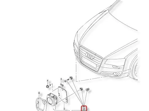 Audi A7 S7 4G Distronic sensor bracket 4H0998561 4H0907323 4F0907435A