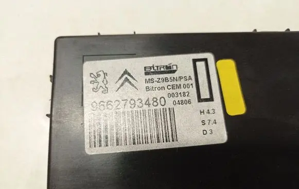 Citroen C6 Seat control module 9662793480 003182