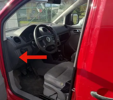 Volkswagen Caddy Centre console side trim front 2K0858217