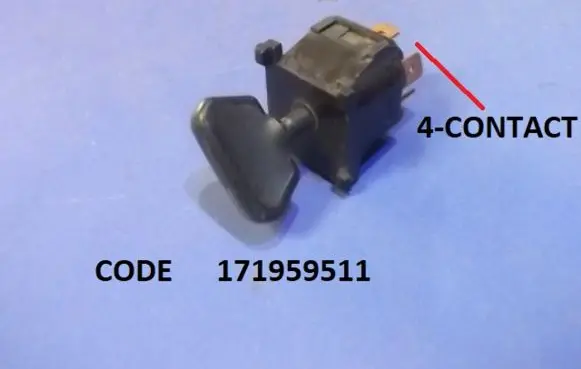 Interior fan control switch