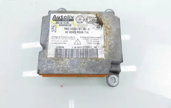 Peugeot 206 CC Airbag control unit/module 602327200 9658285180
