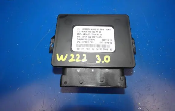 Mercedes-Benz S W222 Hand brake control module A2229007105 A2229021405 A2225450132