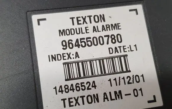 Citroen C5 Alarm control unit/module 9645500780 14846524
