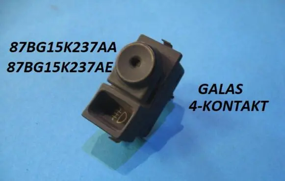 Ford Escort Fog light switch 87BG15K237AA 87BG15K237AE