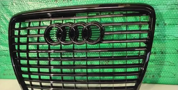 Audi A6 S6 C6 4F Front bumper upper radiator grill BLACK 4F0853651AN 4F0853651