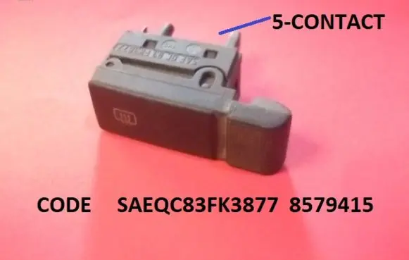 Audi 80 90 B2 Windscreen/window heater switch SAEQC83FK3877 8579415