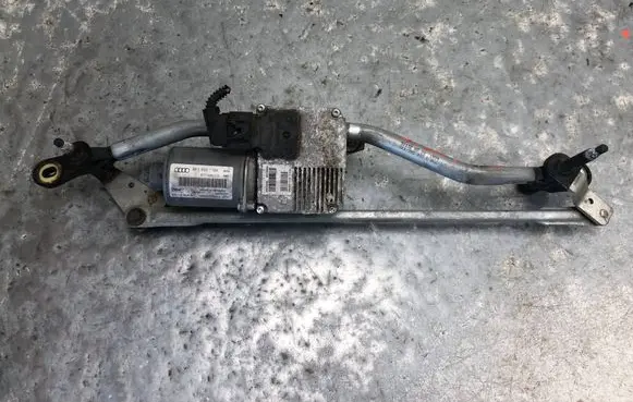 Front wiper linkage and motor