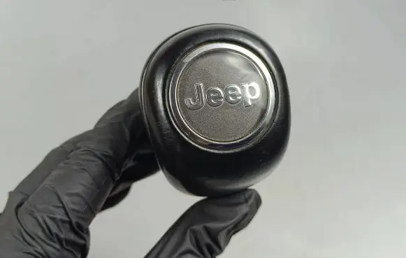 Gear lever shifter trim leather/knob