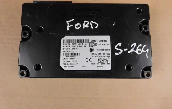 Ford Fiesta Bluetooth control unit module D1BT14D212LA