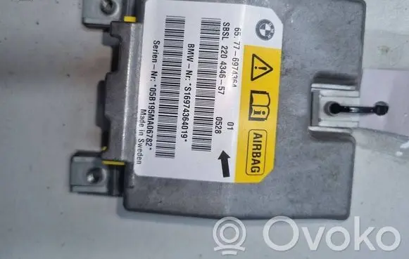 BMW 5 E60 E61 Airbag control unit/module 6974364 220434657 S16974364019