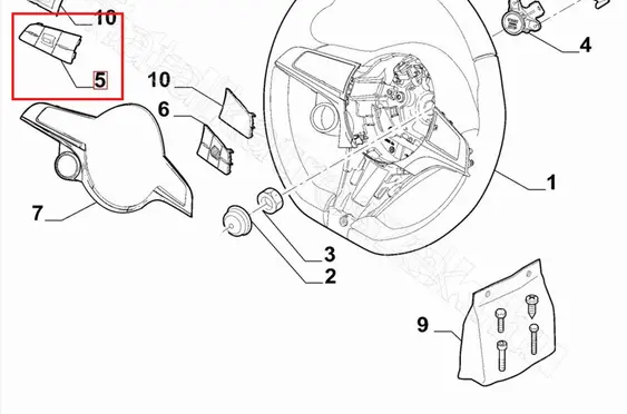 Alfa Romeo Giulia Steering wheel buttons/switches 156150615