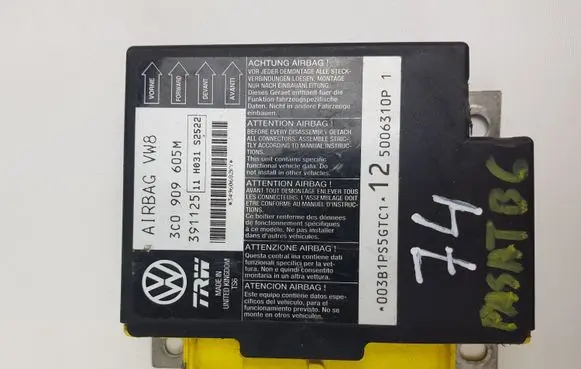 Volkswagen PASSAT B6 Airbag control unit/module 3C0909605M