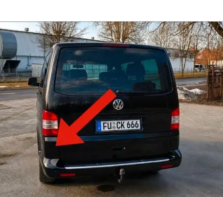 Volkswagen Multivan T5 Rear bumper corner part panel trim 7H0807321C