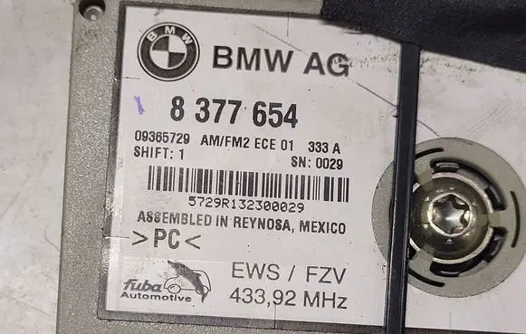 BMW X5 E53 Antenna control unit 8377654 09365729