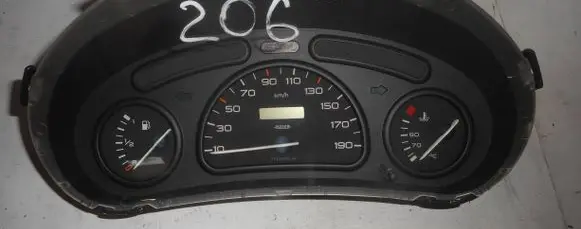 Peugeot 206 Speedometer (instrument cluster) 9643400980