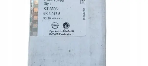 Opel Insignia B Brake pads (rear) 