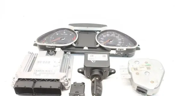 Audi A6 S6 C6 4F Engine ECU kit and lock set 03L906022FL 0281015018