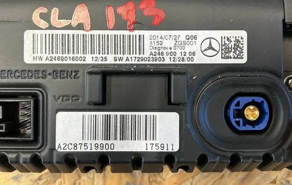 Mercedes-Benz CLA C117 X117 W117 Screen/display/small screen A2469001206