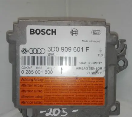 Volkswagen Touareg I Airbag control unit/module 3D0909601F 0285001800
