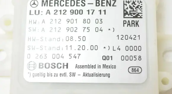 Mercedes-Benz E W212 Parking PDC control unit/module A2129001711