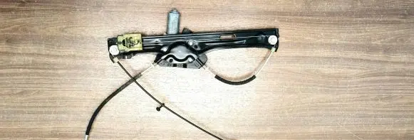 Front door window regulator with motor