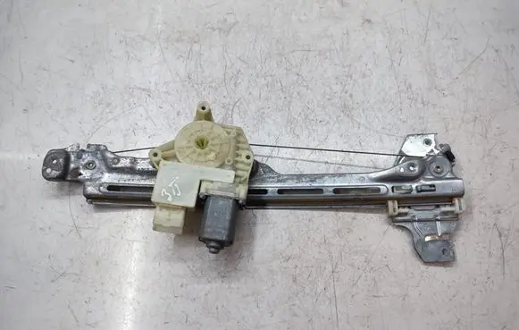 Rear door window regulator with motor